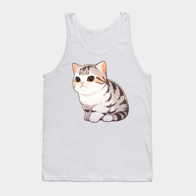 Cute American Shorthair Cat Tank Top by SundayDonuts